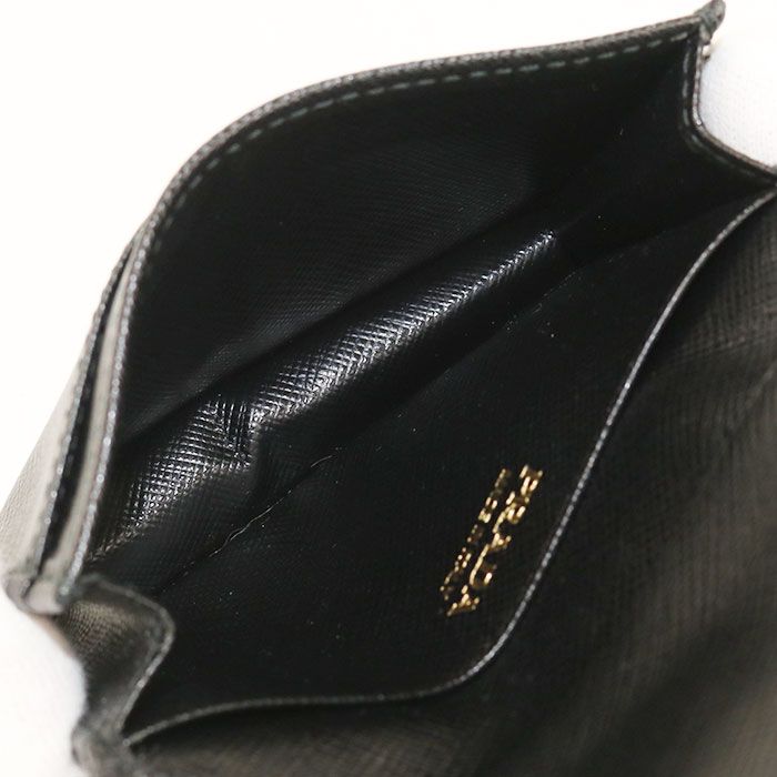 Prada Sapphia Leather Business Card Holder — view 4