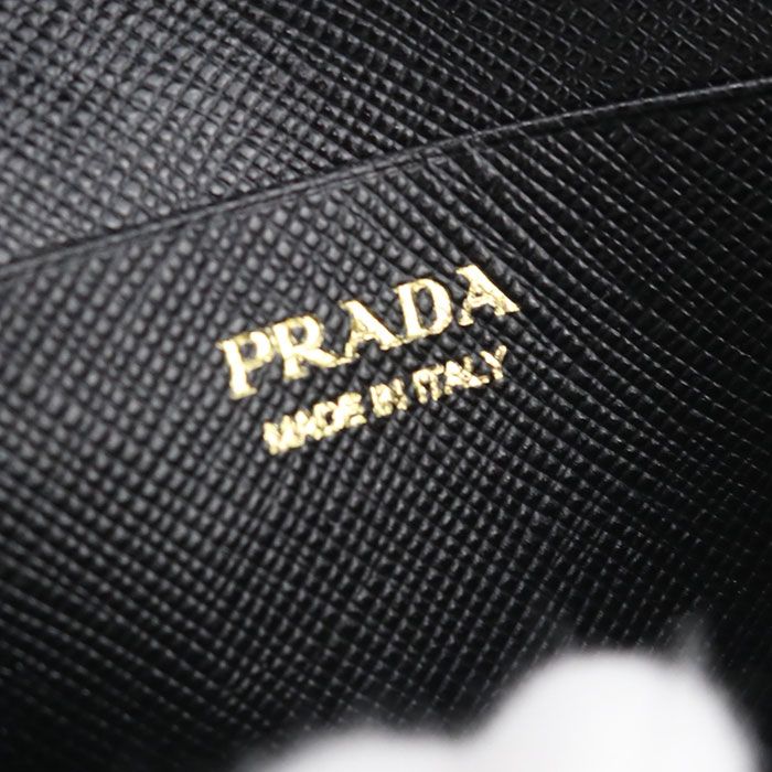 Prada Sapphia Leather Business Card Holder — view 7