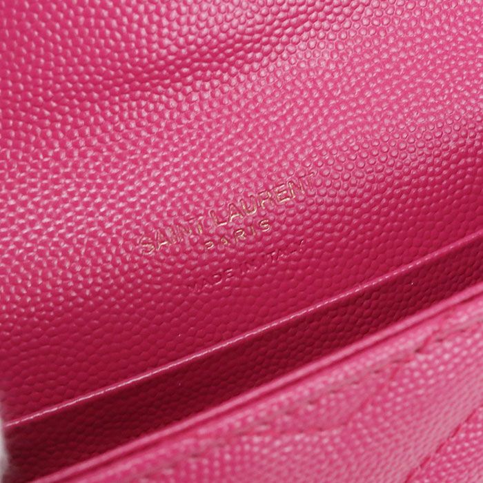 Saint Laurent Envelope Wallet Cassandra Business Card Holder Leather — view 6