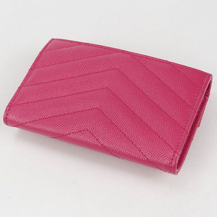 Saint Laurent Envelope Wallet Cassandra Business Card Holder Leather — view 2