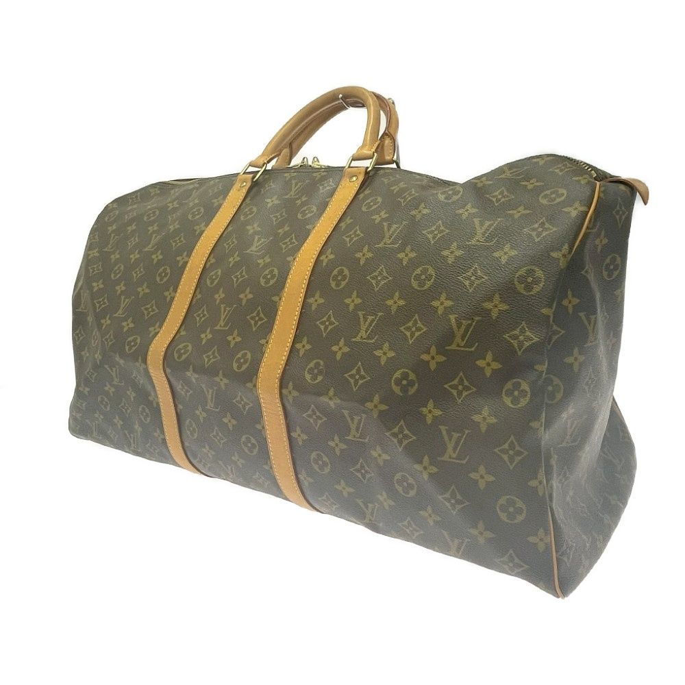 Louis Vuitton Monogram Keepall 60 Boston Bag Brown — view 3