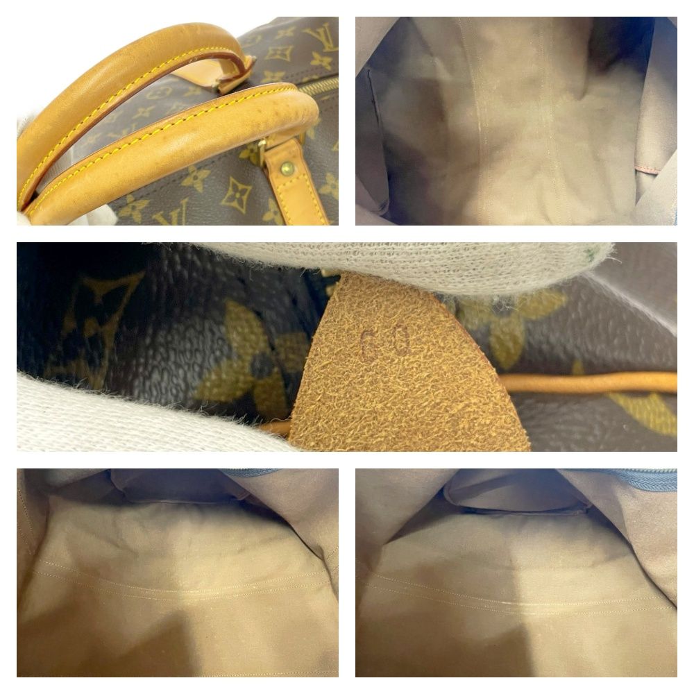 Louis Vuitton Monogram Keepall 60 Boston Bag Brown — view 9