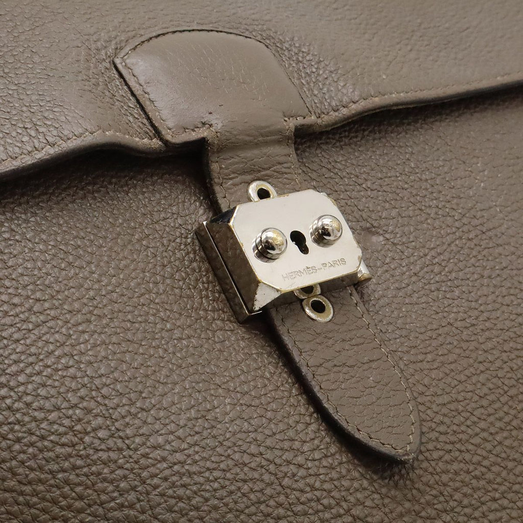 Hermes Sac a Depeches 41 Business Bree Fauxsu Document Purse Togo Leather — view 9