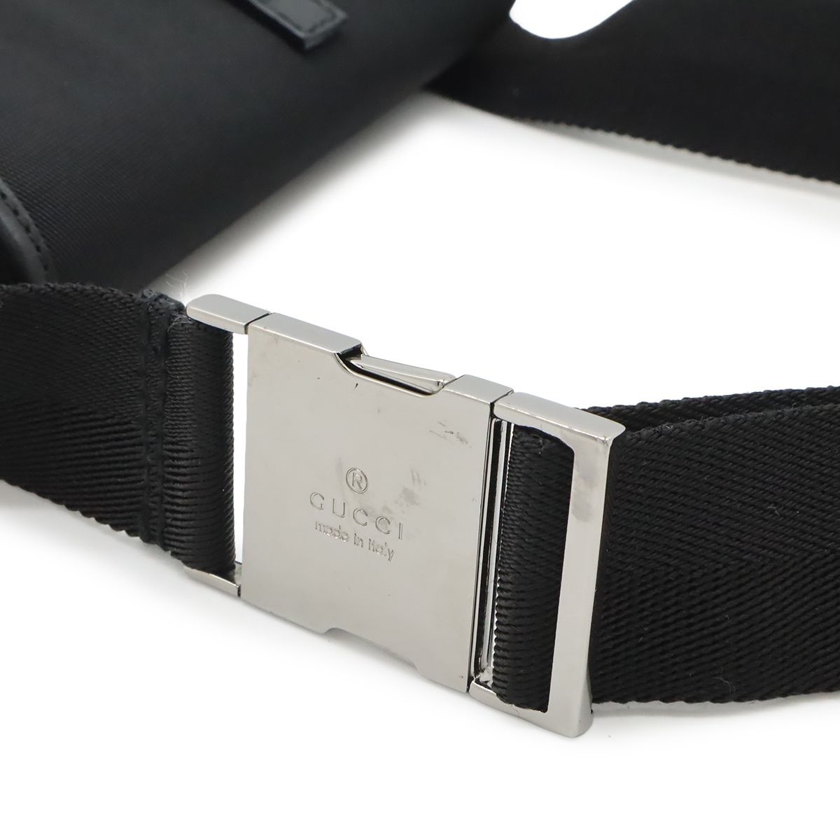 Gucci Body Bag Waist Pouch Nylon Canvas Black — view 5