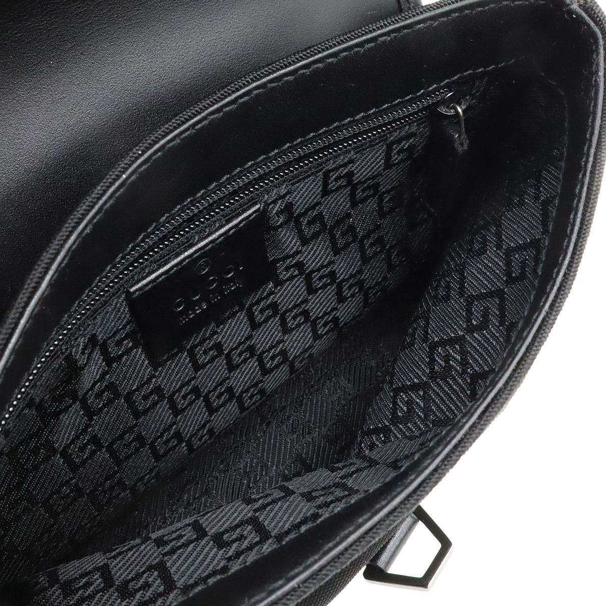 Gucci Body Bag Waist Pouch Nylon Canvas Black — view 7