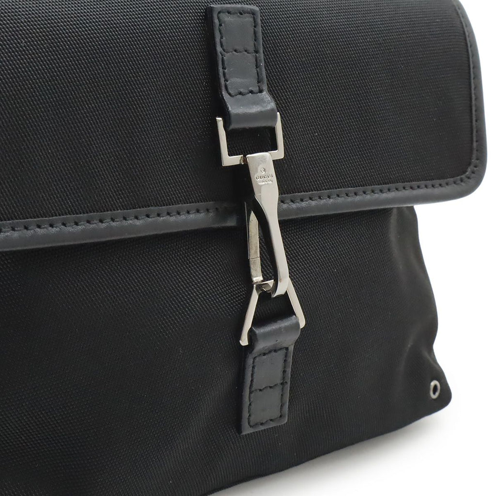 Gucci Body Bag Waist Pouch Nylon Canvas Black — view 8