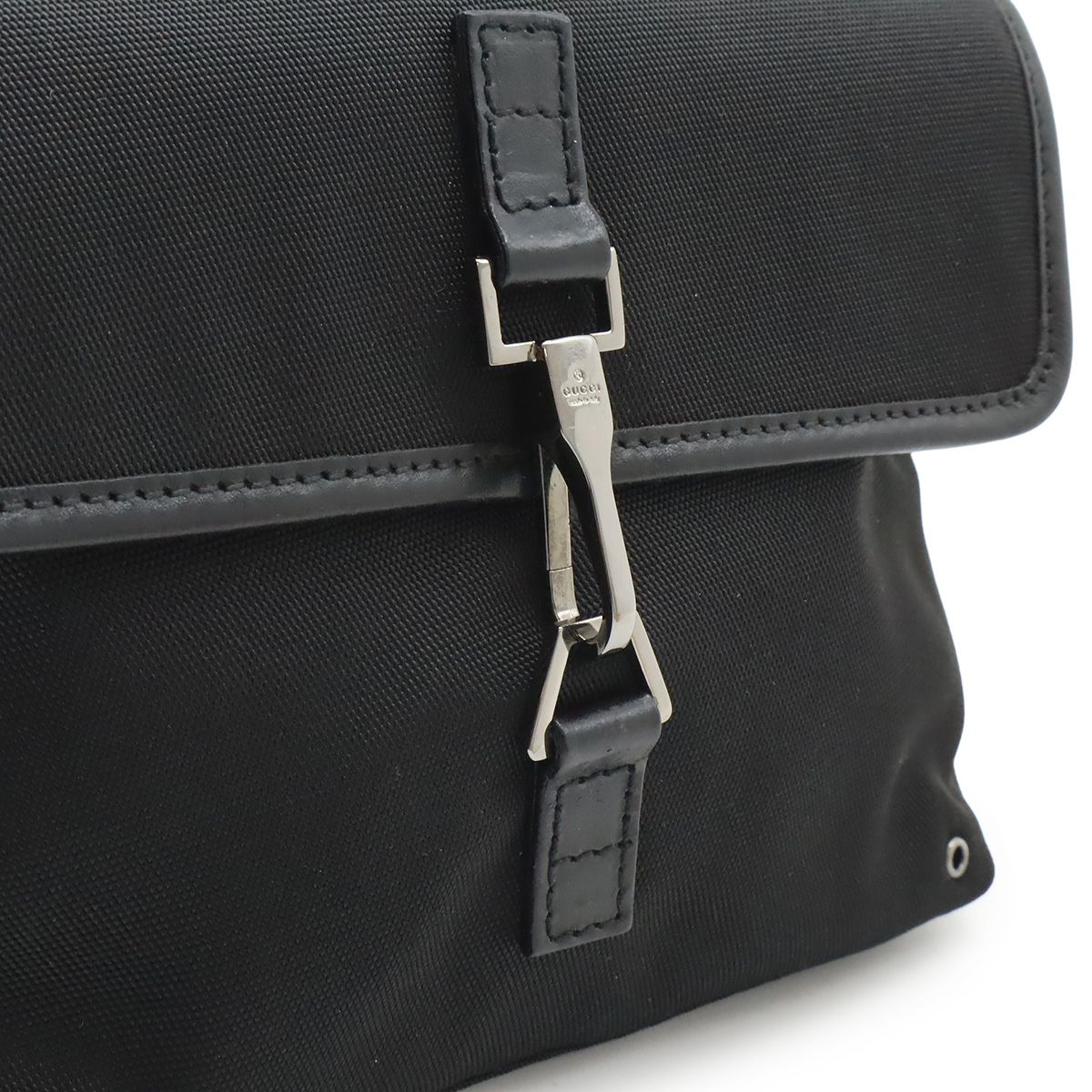 Gucci Body Bag Waist Pouch Nylon Canvas Black — view 8