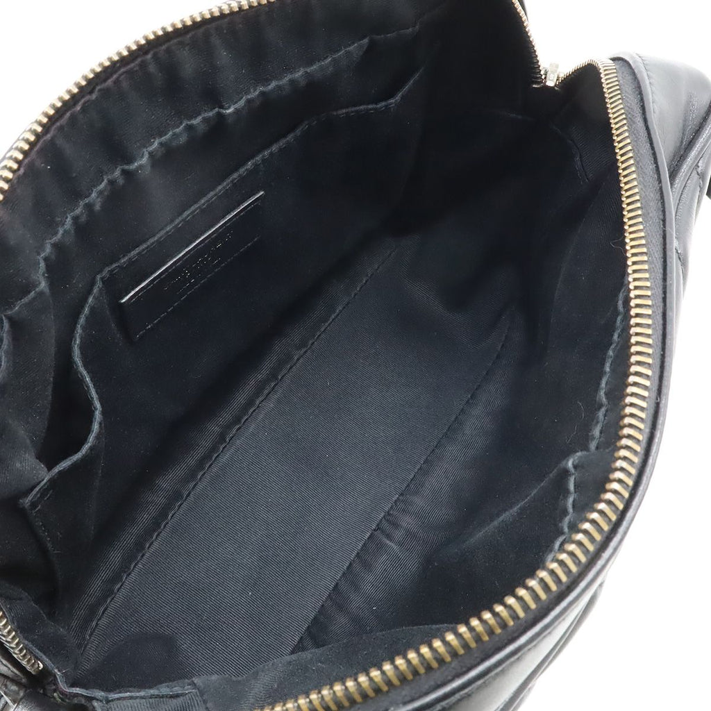 Saint Laurent Paris YSL Shoulder Bag Crossbody Stitch Quilted Leather Black — view 6