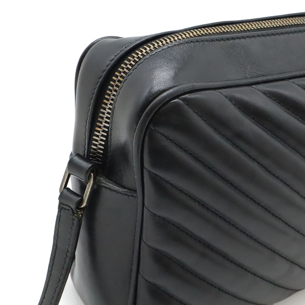 Saint Laurent Paris YSL Shoulder Bag Crossbody Stitch Quilted Leather Black — view 4