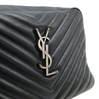 Saint Laurent Paris YSL Shoulder Bag Crossbody Stitch Quilted Leather Black — view 8