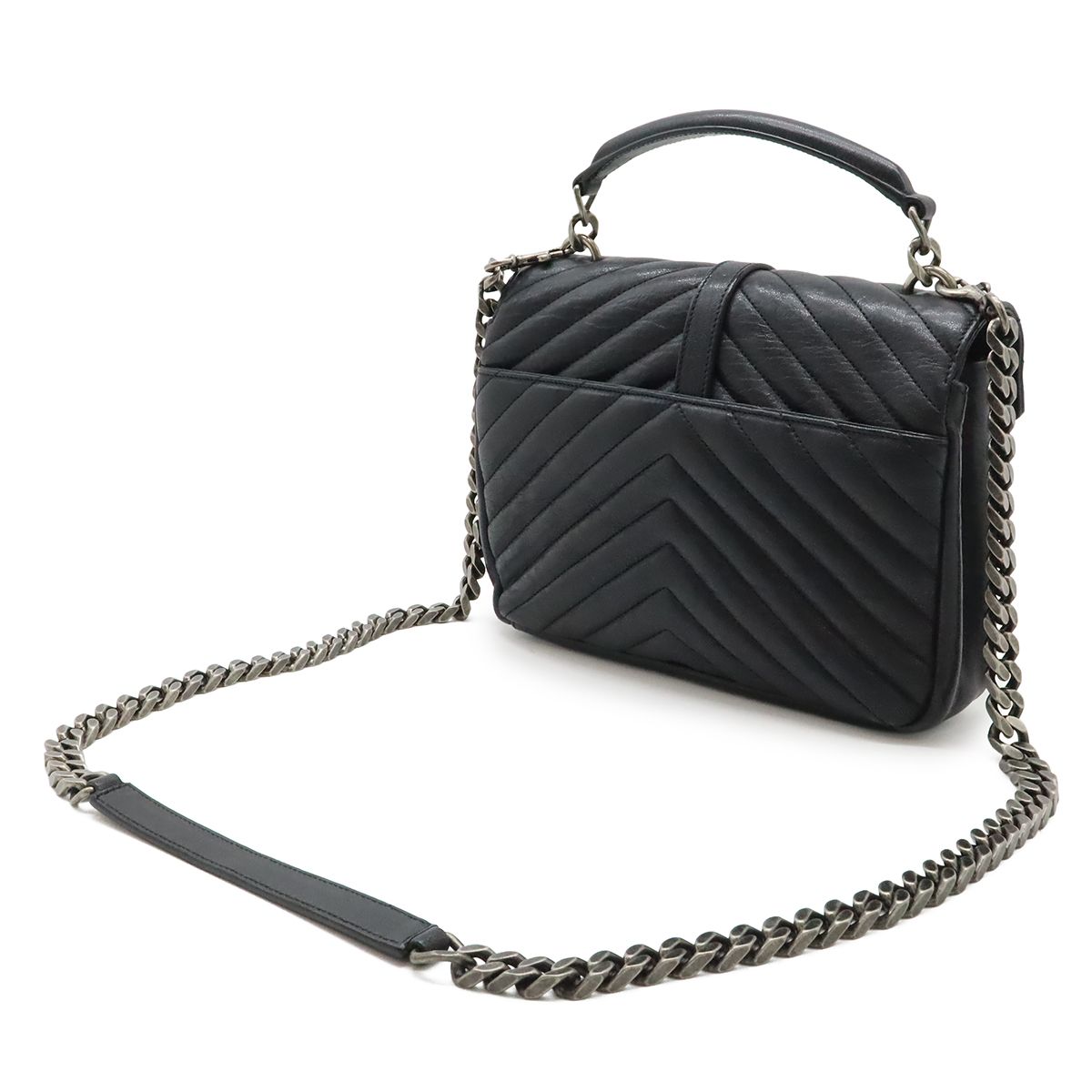Saint Laurent Paris YSL Yves Carre Handbag 2-Way Chain — view 2