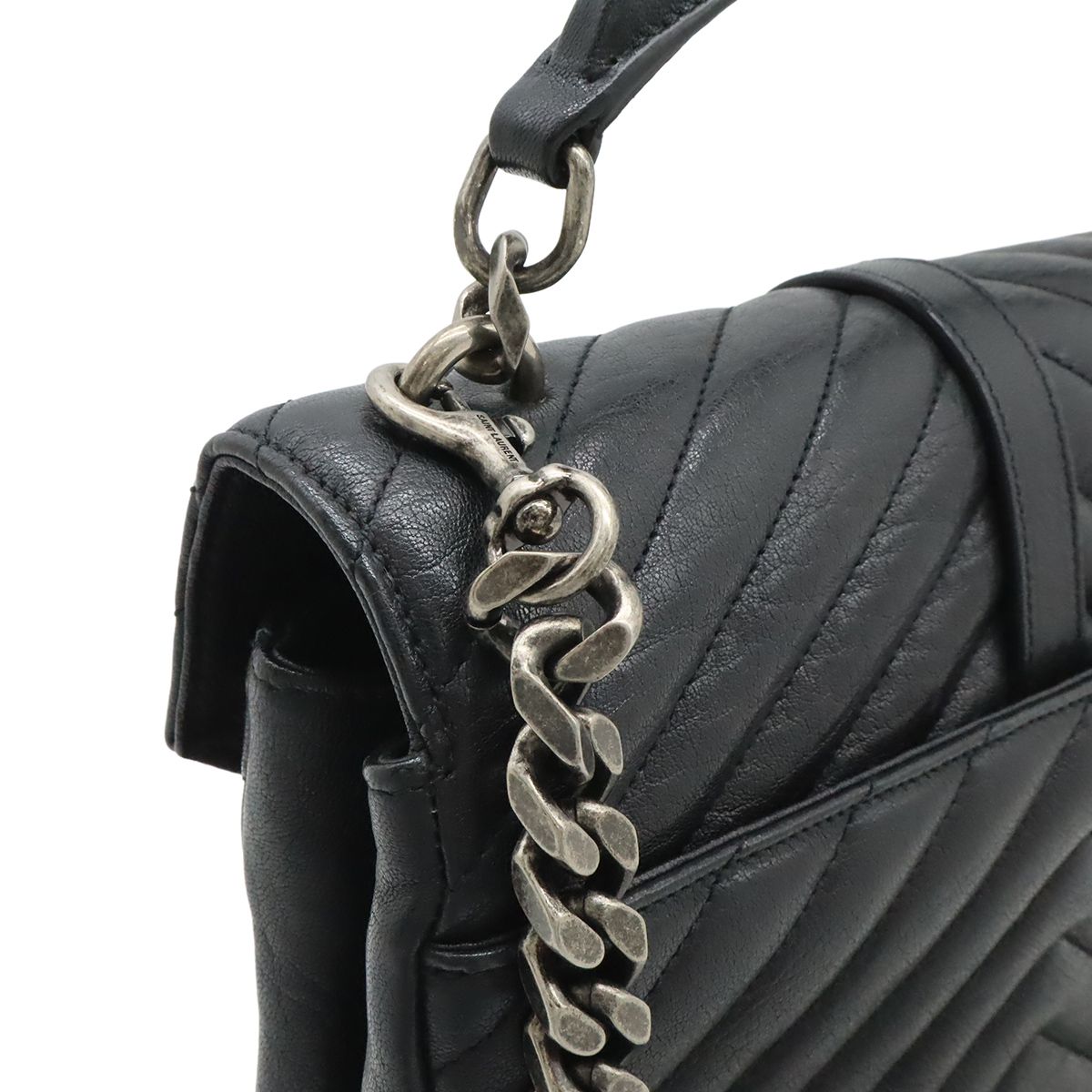 Saint Laurent Paris YSL Yves Carre Handbag 2-Way Chain — view 4