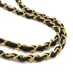Chanel Big Quilted CC Logo Chain Shoulder Bag Leather Black Gold — view 5