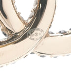 Chanel Earrings Gold Black CC Logo Rhinestone — view 5