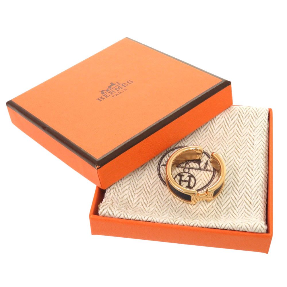 Hermes Olympe GM Leather Navy Gold — view 2