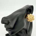 Chanel Earrings Flower Motif Vintage CC Logo 2 — view 2