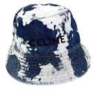 Celine Denim Bucket Hat Indigo White — view 7