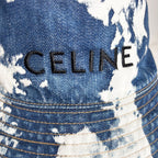Celine Denim Bucket Hat Indigo White — view 9