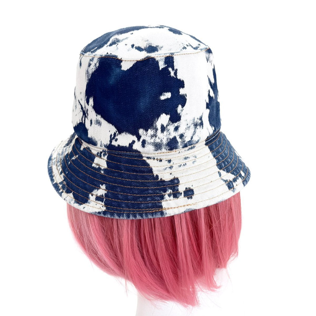 Celine Denim Bucket Hat Indigo White — view 5