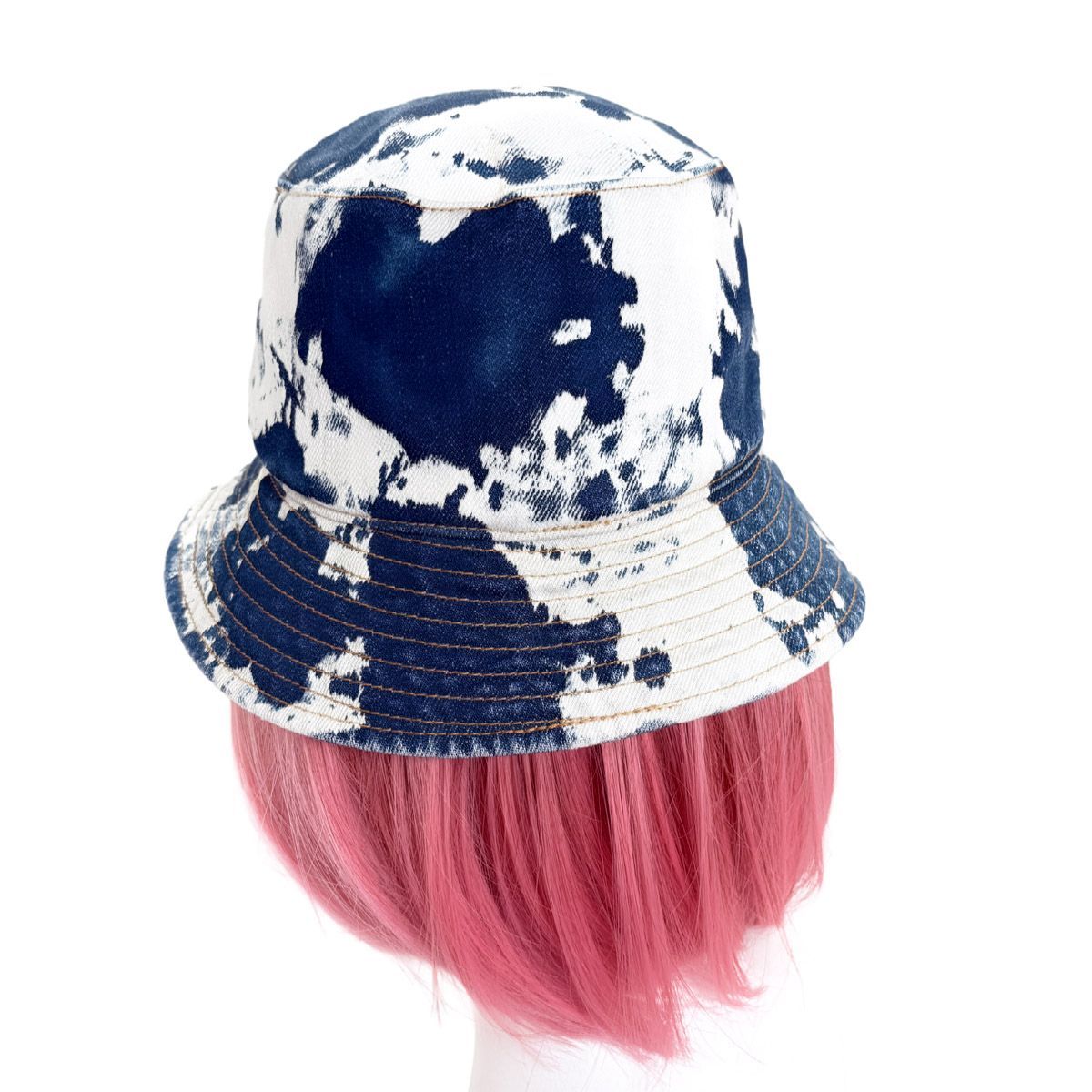 Celine Denim Bucket Hat Indigo White — view 5