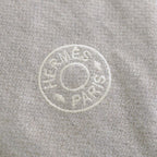 Hermes Muffler 100% Cashmere Ivory Gray Box Scarf — view 3