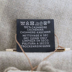Hermes Muffler 100% Cashmere Ivory Gray Box Scarf — view 9