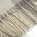 Hermes Muffler 100% Cashmere Ivory Gray Box Scarf — view 5