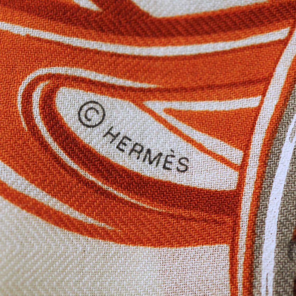 Hermes Carre Brides de Gala Applique Pique Orange — view 8
