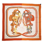Hermes Carre Brides de Gala Applique Pique Orange — view 2