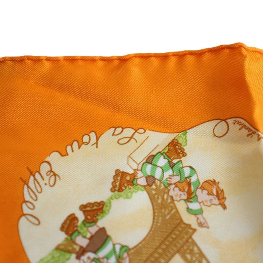 Hermes Carre 45 Gavroche Scarf les Triples Mischievous Triplets Silk — view 6
