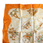 Hermes Carre 45 Gavroche Scarf les Triples Mischievous Triplets Silk — view 2