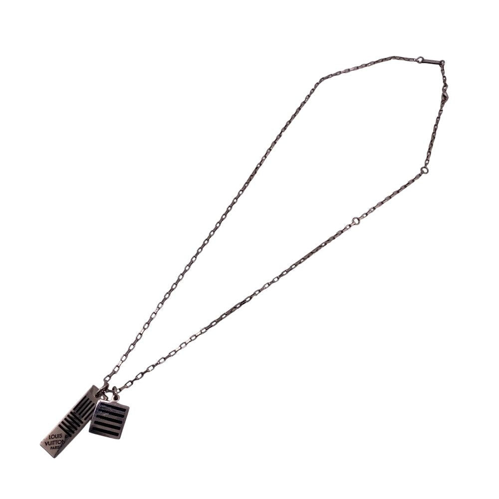 Louis Vuitton Collier Damier Colors Necklace Silver — view 2