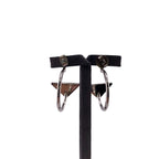 Prada Triangle Logo Symbol Earrings White — view 6