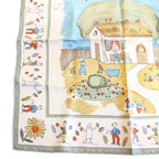 Hermes Carre 45 Scarf Gavroche Return to Green Silk — view 4