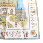 Hermes Carre 45 Scarf Gavroche Return to Green Silk — view 5