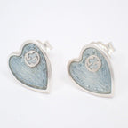 Gucci Interlocking Heart Earrings Enamel Blue — view 2
