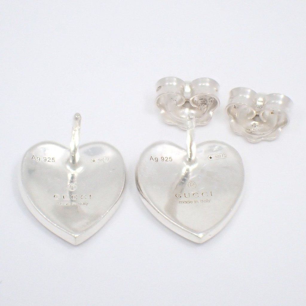Gucci Interlocking Heart Earrings Enamel Blue — view 4