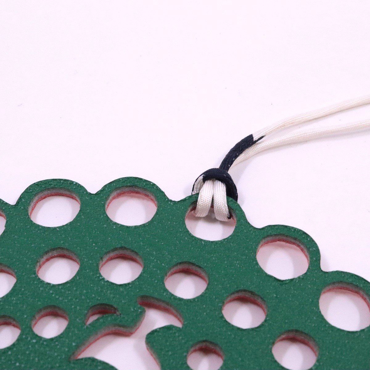 Hermes Petit Ash Peacock Fishbone Pink Green Pendant — view 5