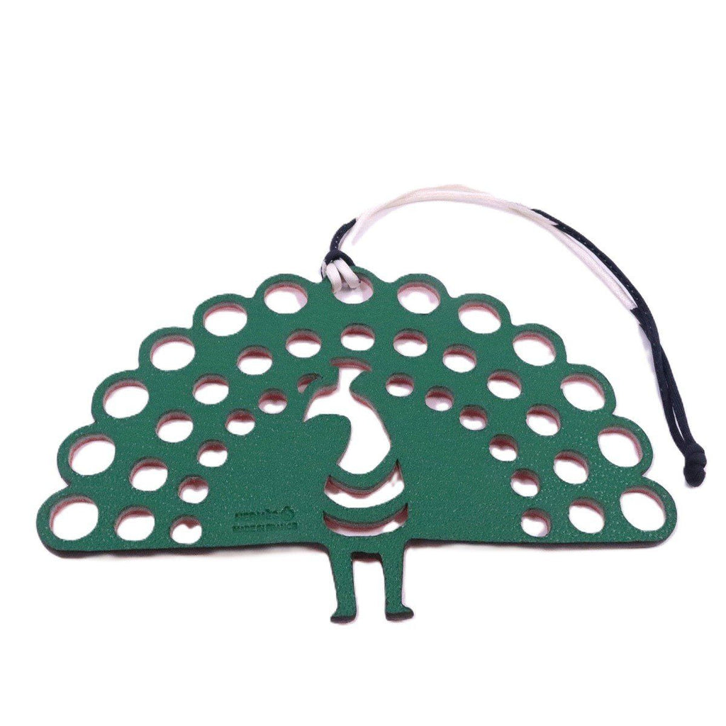 Hermes Petit Ash Peacock Fishbone Pink Green Pendant — view 2