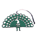Hermes Petit Ash Peacock Fishbone Pink Green Pendant — view 2
