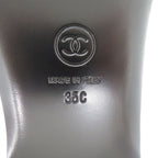 Chanel CC Logo Quilted Leather Black Mule — view 8