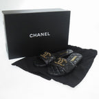 Chanel CC Logo Quilted Leather Black Mule — view 2
