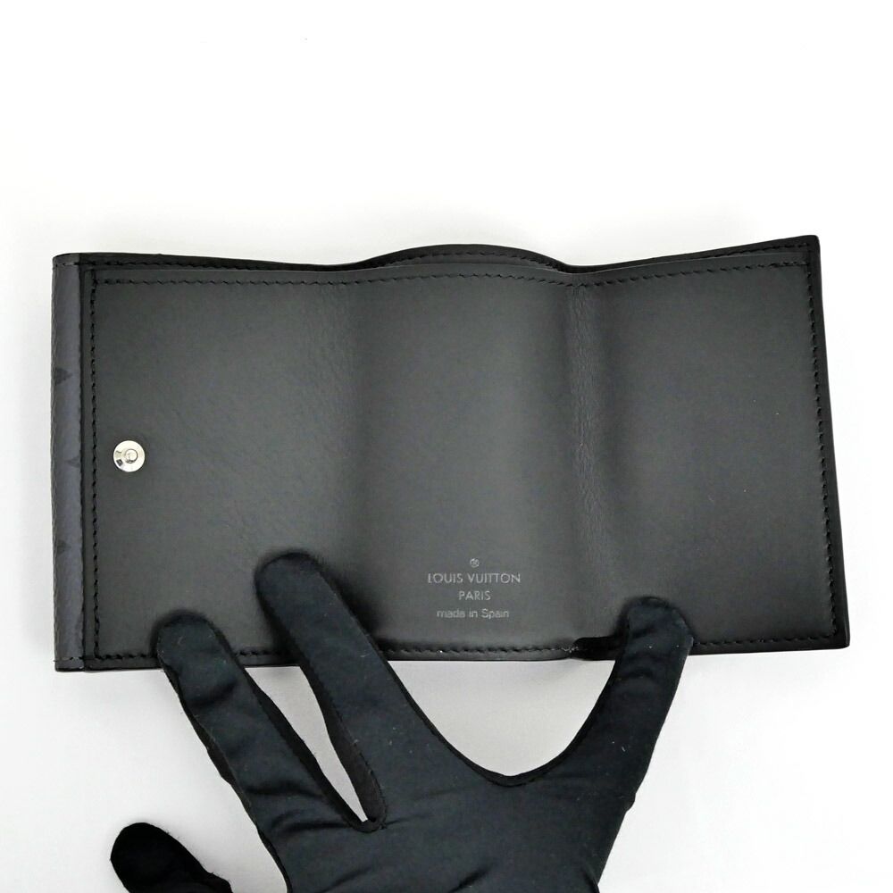 Louis Vuitton Discovery Compact Wallet Monogram Eclipse Gray Black — view 6