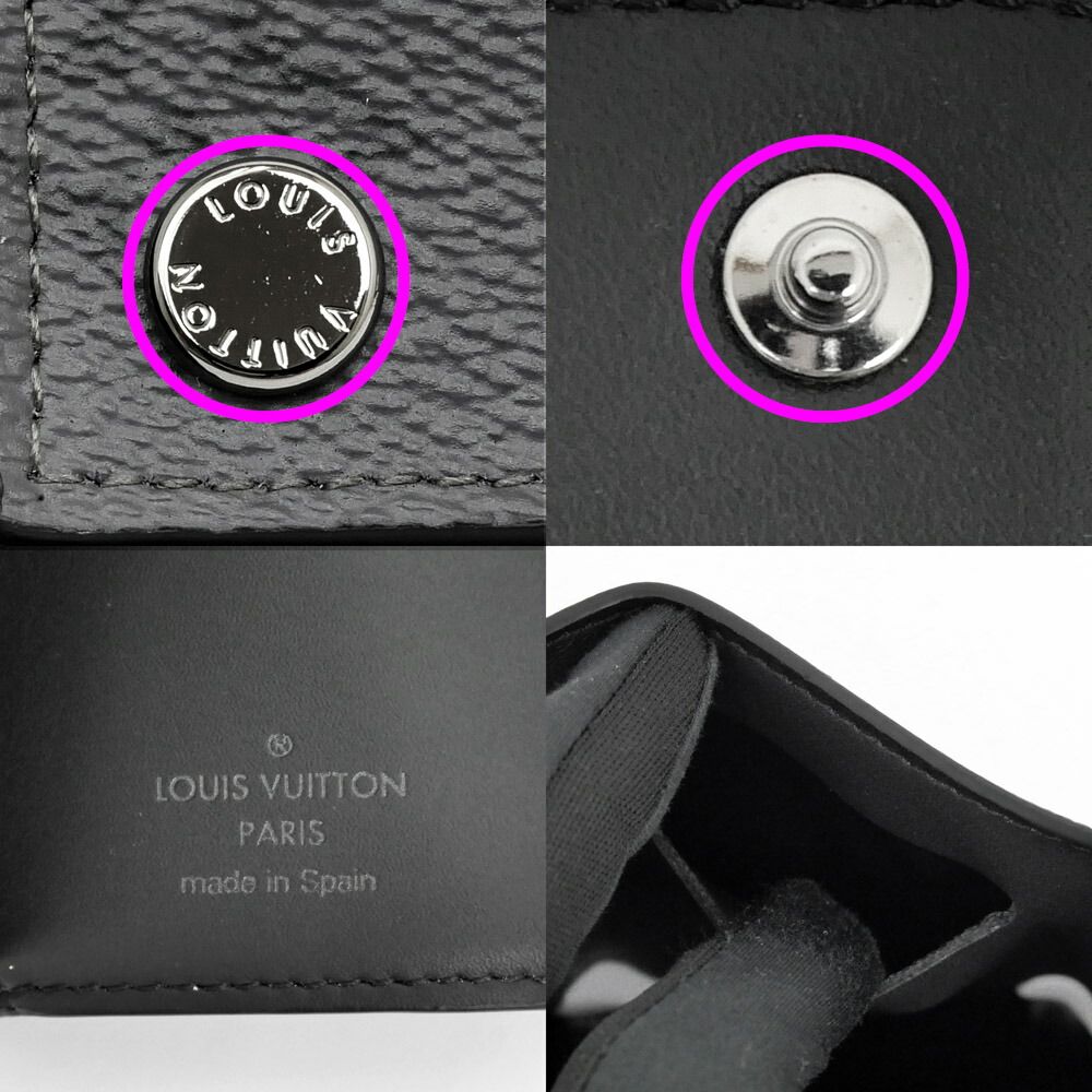 Louis Vuitton Discovery Compact Wallet Monogram Eclipse Gray Black — view 8