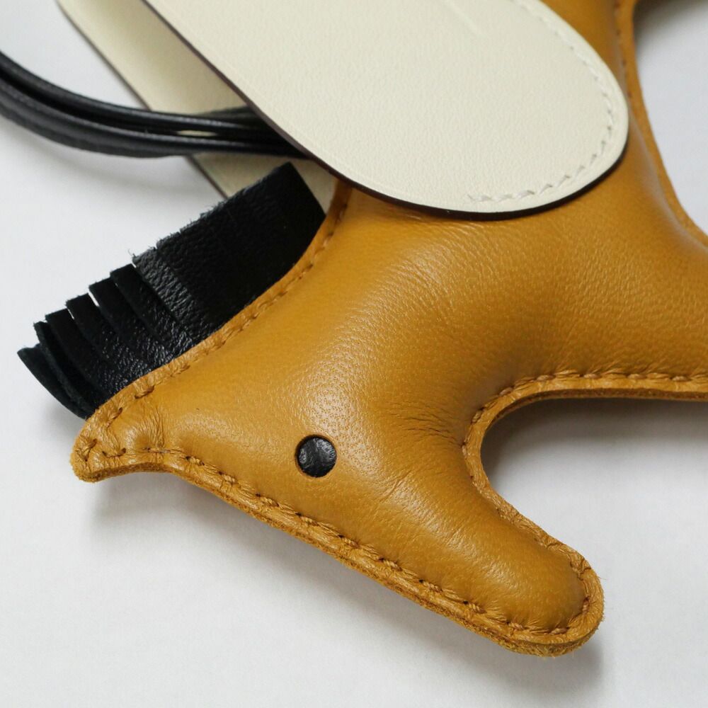 Hermes Pegasus MM Sesame Nata Black Bag Charm Leather — view 4