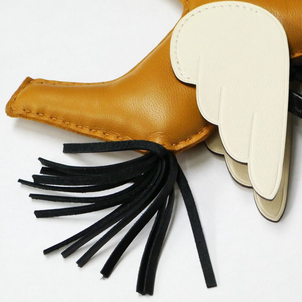 Hermes Pegasus MM Sesame Nata Black Bag Charm Leather — view 6