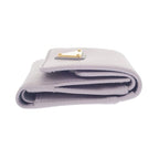 Prada City Calf Tab Wallet Trifold Purple Glycine Gold — view 6