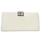 Prada Studded Chain Wallet Crossbody Long Leather White — view 3