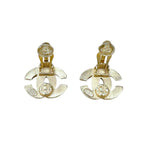 Chanel Vintage Earrings CC Logo Gold — view 6