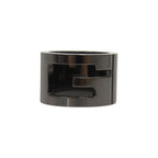 Gucci Logo Cutout Gunmetal Ring — view 5